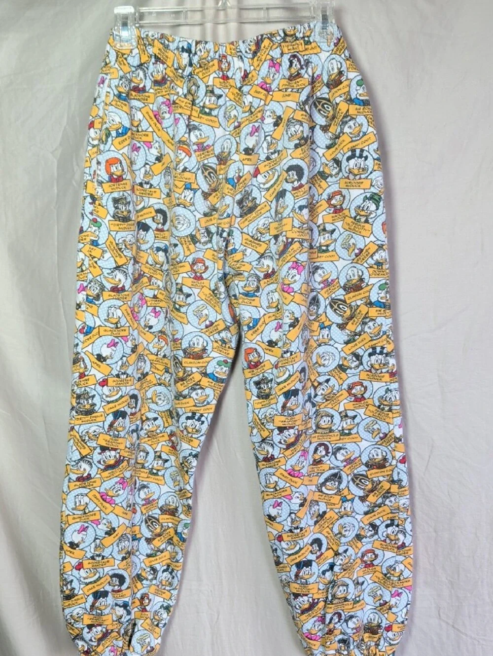Disney White Jogger Pants with Yellow Character Print